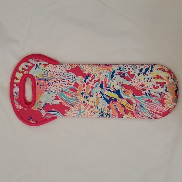 Lilly Pulitzer neoprene multicolored wine/ water bottle carrier bag - Picture 1 of 7